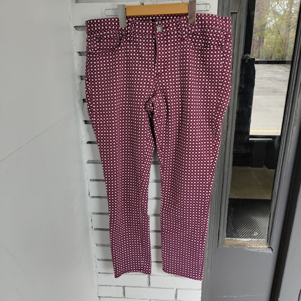 EUC J Crew patterned denim